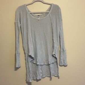 Free People Distressed Long Sleeve T-Shirt - Size XS